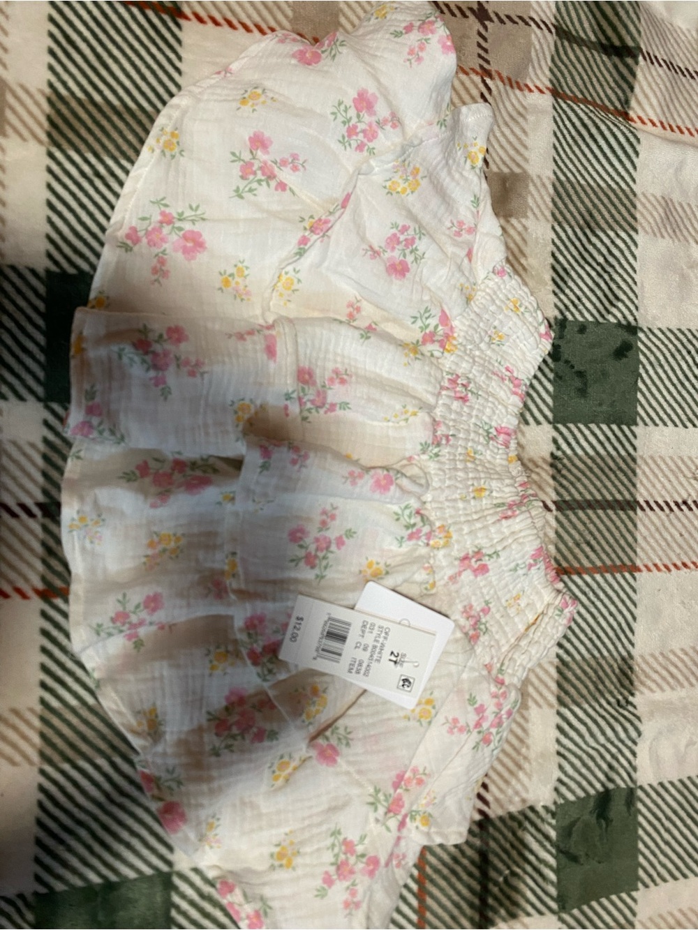 Carter's Off-White Dress with Pink and Yellow Floral Print